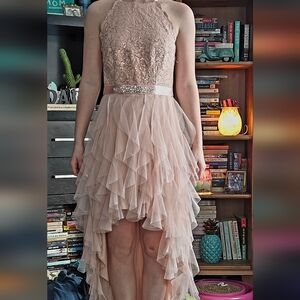 Le Chateau Pink High Low Dress